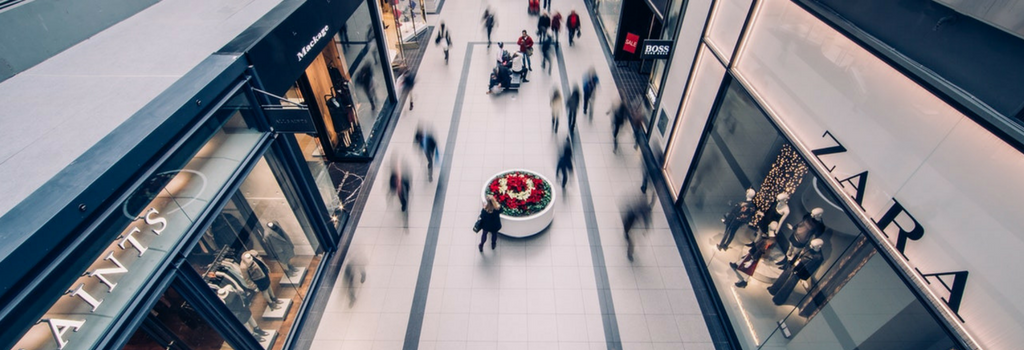 people walking in a mall could be a segment business target