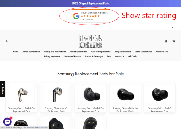 Star rating icon