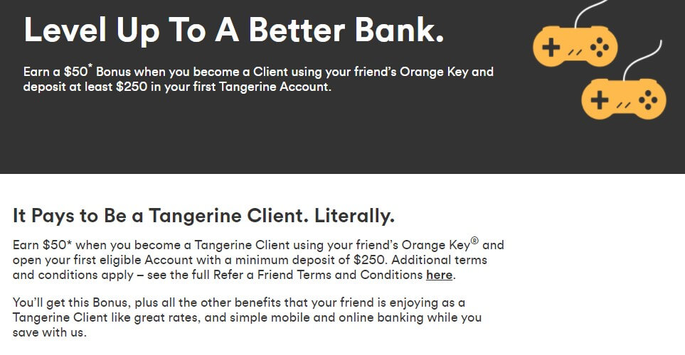 Tangerine Referral Program Offer