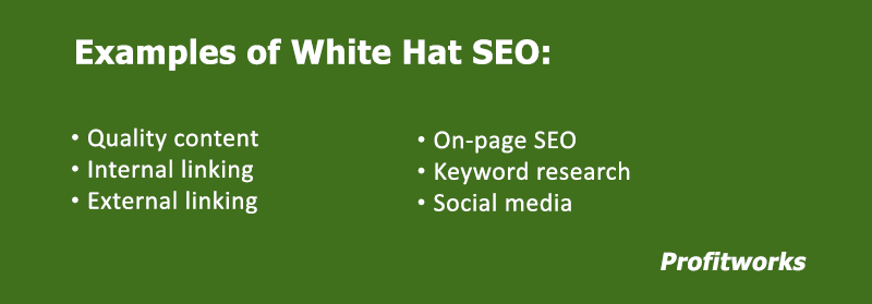 Examples of white hat SEO